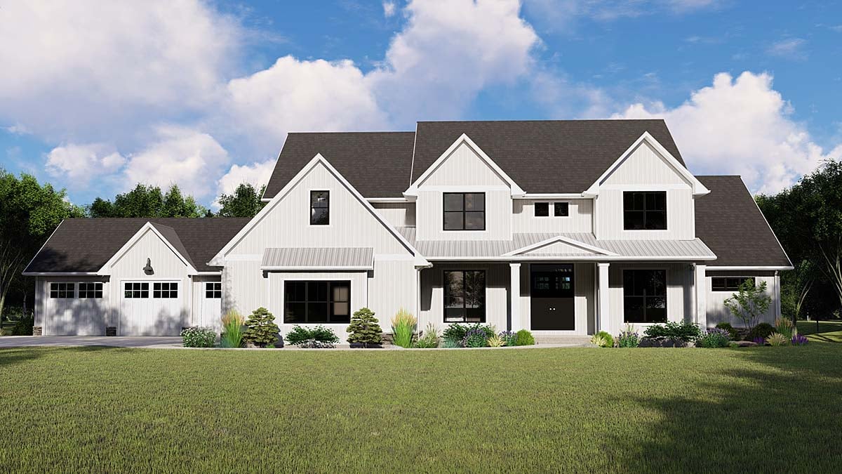 Cottage, Country, Craftsman House Plan 41812 with 4 Beds, 5 Baths, 3 Car Garage Elevation