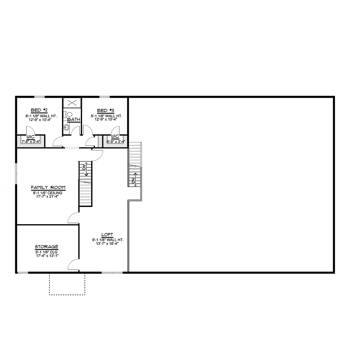 Barndominium Country Traditional Level Two of Plan 41815