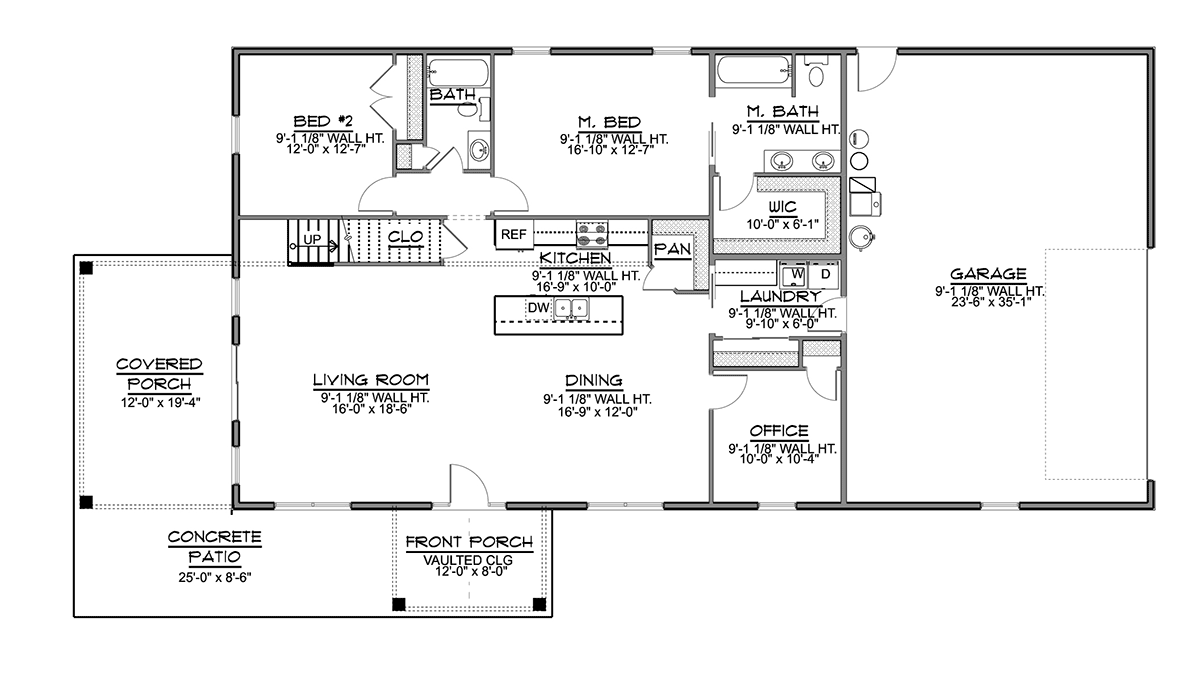Barndominium Colonial Country Farmhouse Traditional Level One of Plan 41816