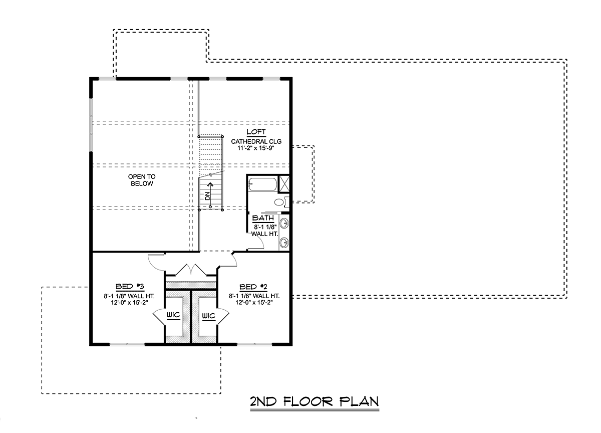 Barndominium Farmhouse Level Two of Plan 41824