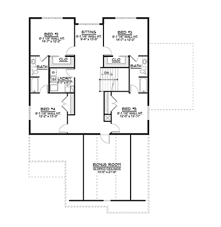 House Plan 41833 Second Level Plan