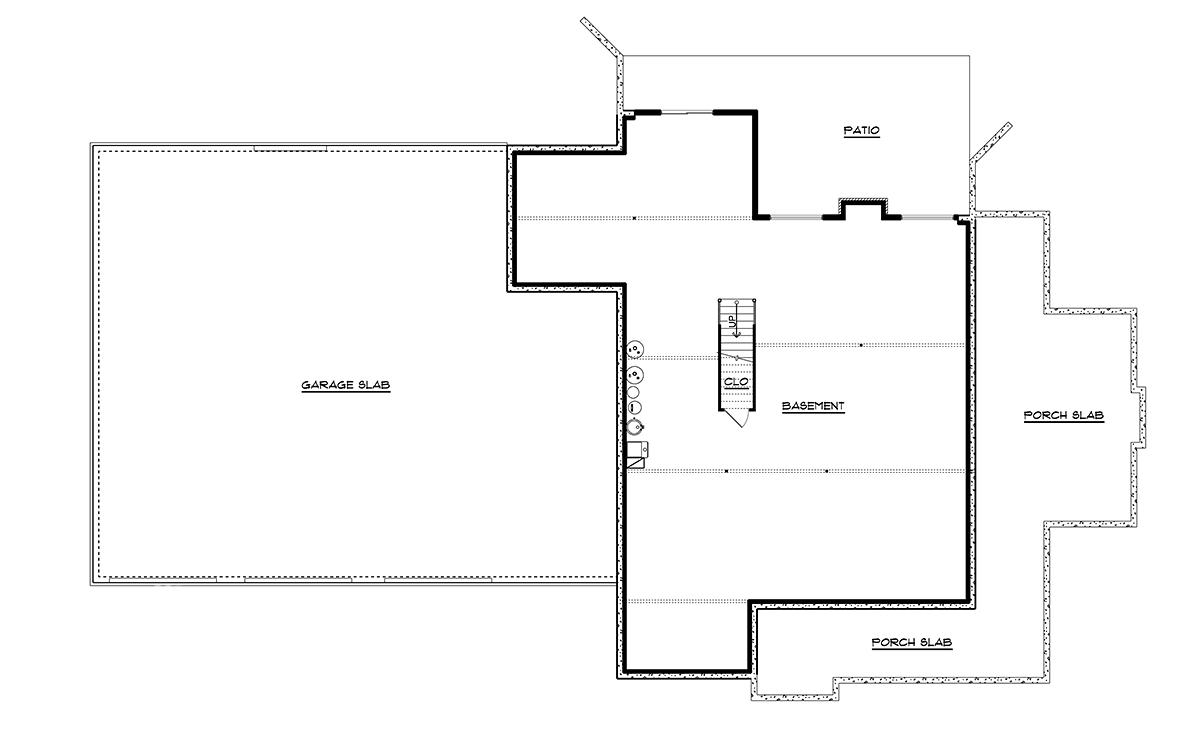 Barndominium Lower Level of Plan 41836