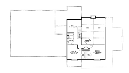 House Plan 41836 Second Level Plan