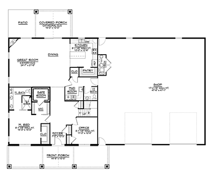 House Plan 41843 First Level Plan