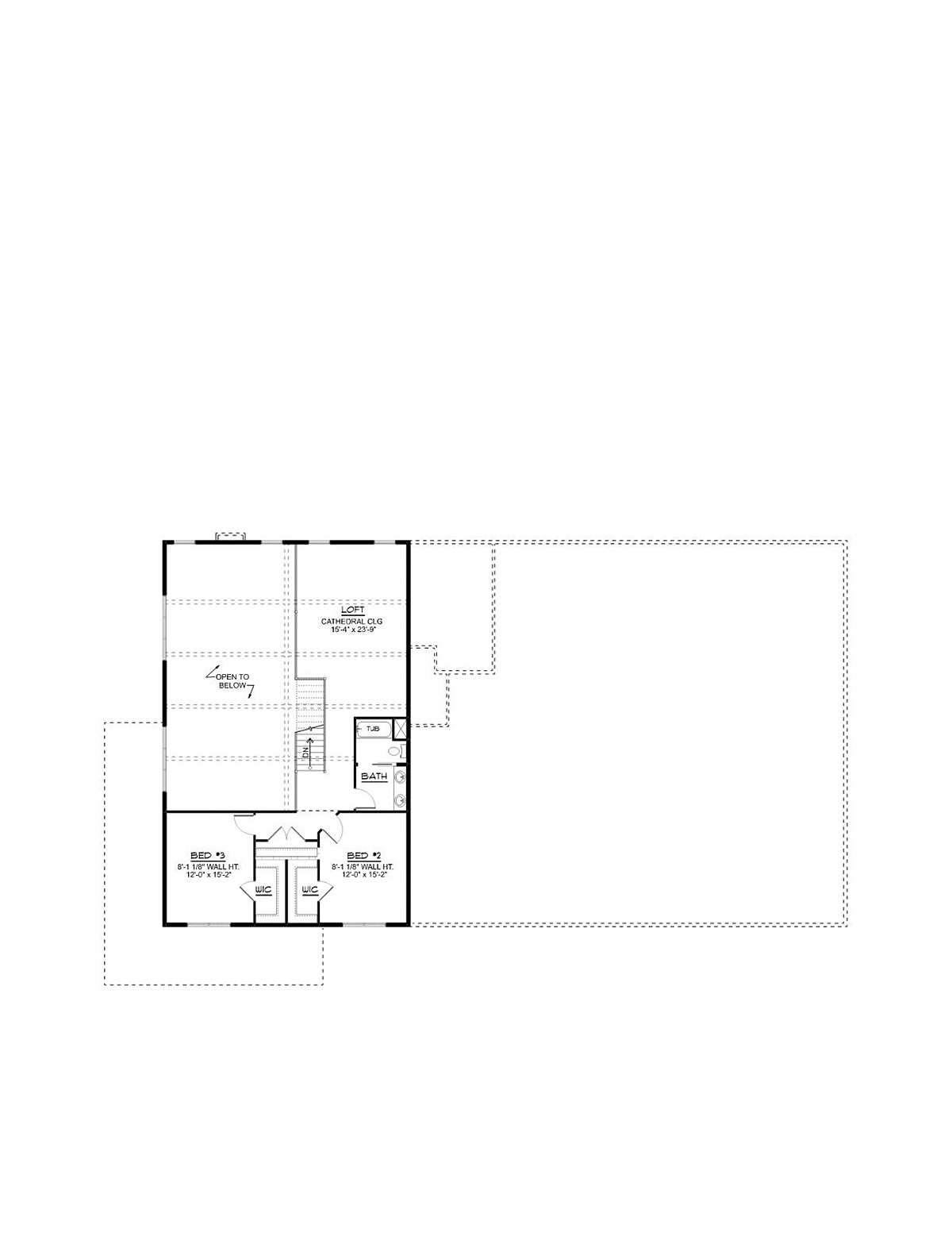 Barndominium Farmhouse Level Two of Plan 41856