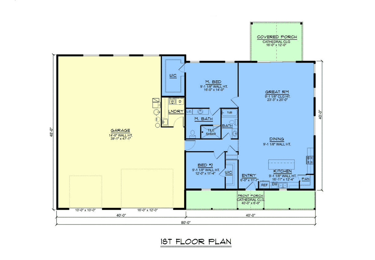 Barndominium Country Level One of Plan 41857