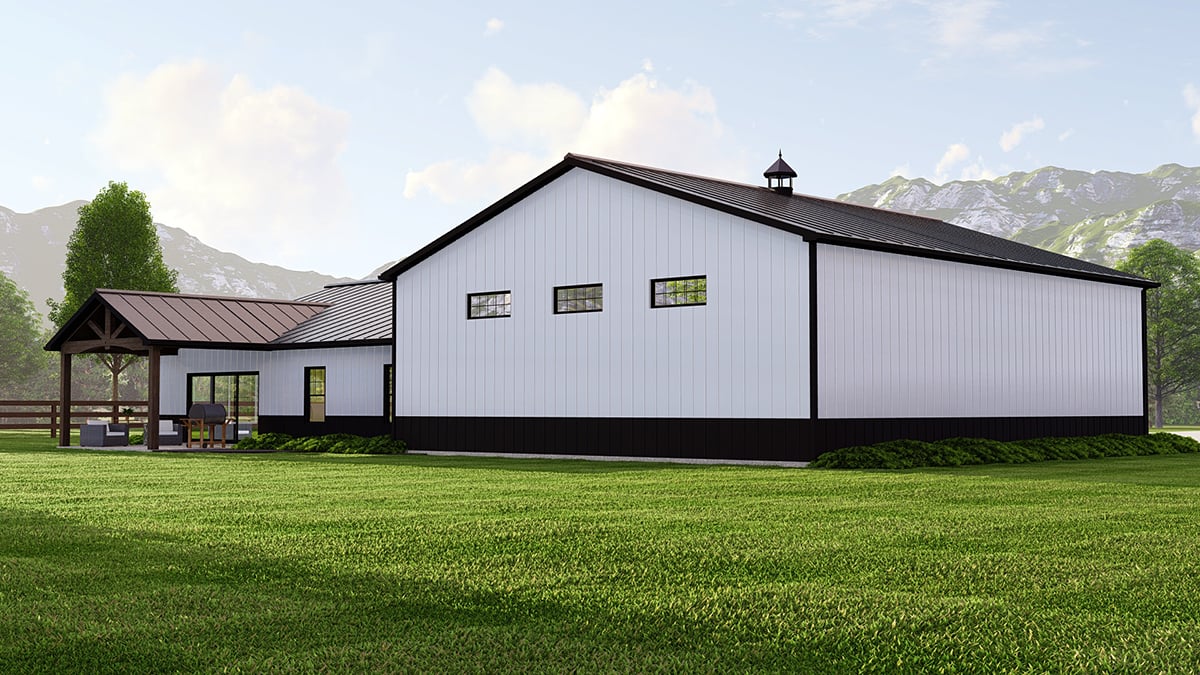 Barndominium Country Rear Elevation of Plan 41857