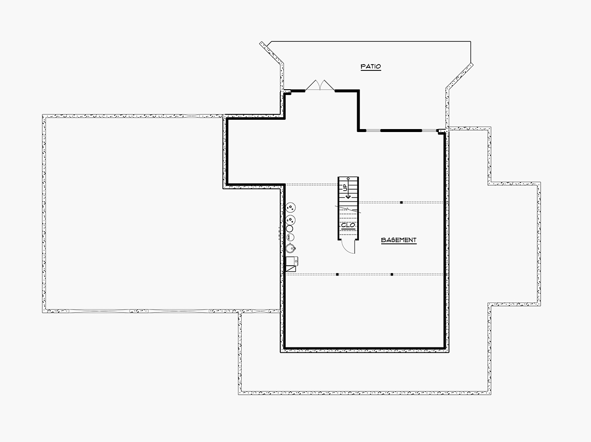 Barndominium Craftsman Lower Level of Plan 41860
