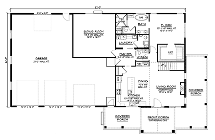 House Plan 41861 First Level Plan