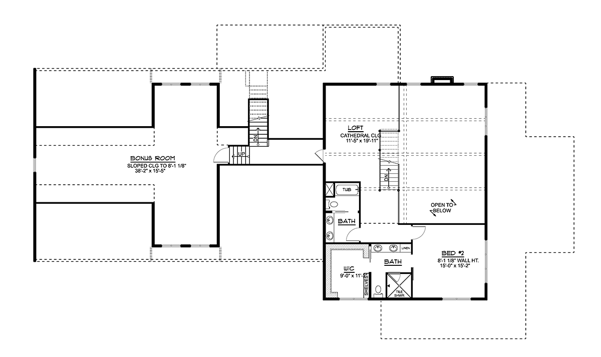 Barndominium Craftsman Level Two of Plan 41867