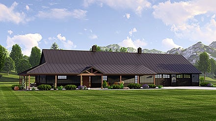 Barndominium Ranch Elevation of Plan 41869