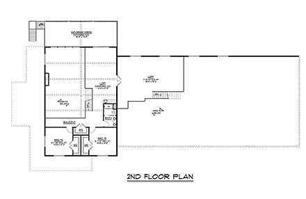 House Plan 41870 Second Level Plan