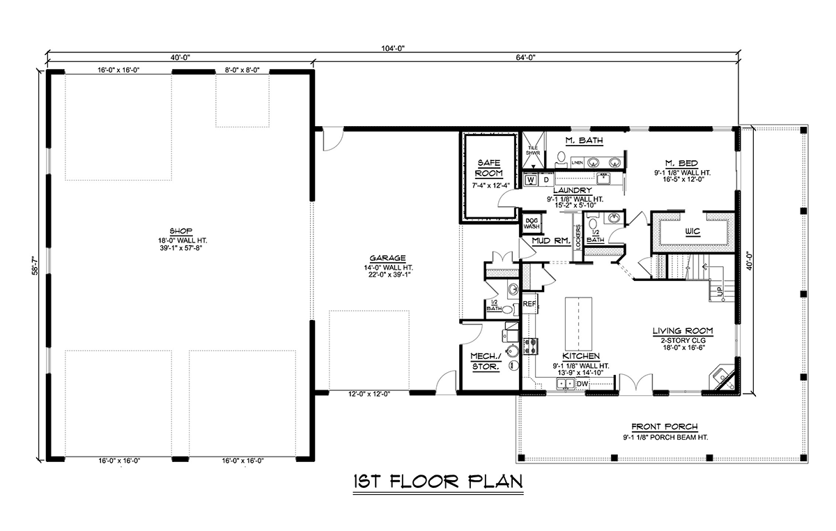 House Plan 41871 Level One