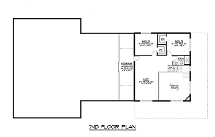 House Plan 41871 Second Level Plan