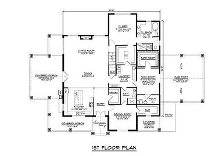 House Plan 41875 First Level Plan