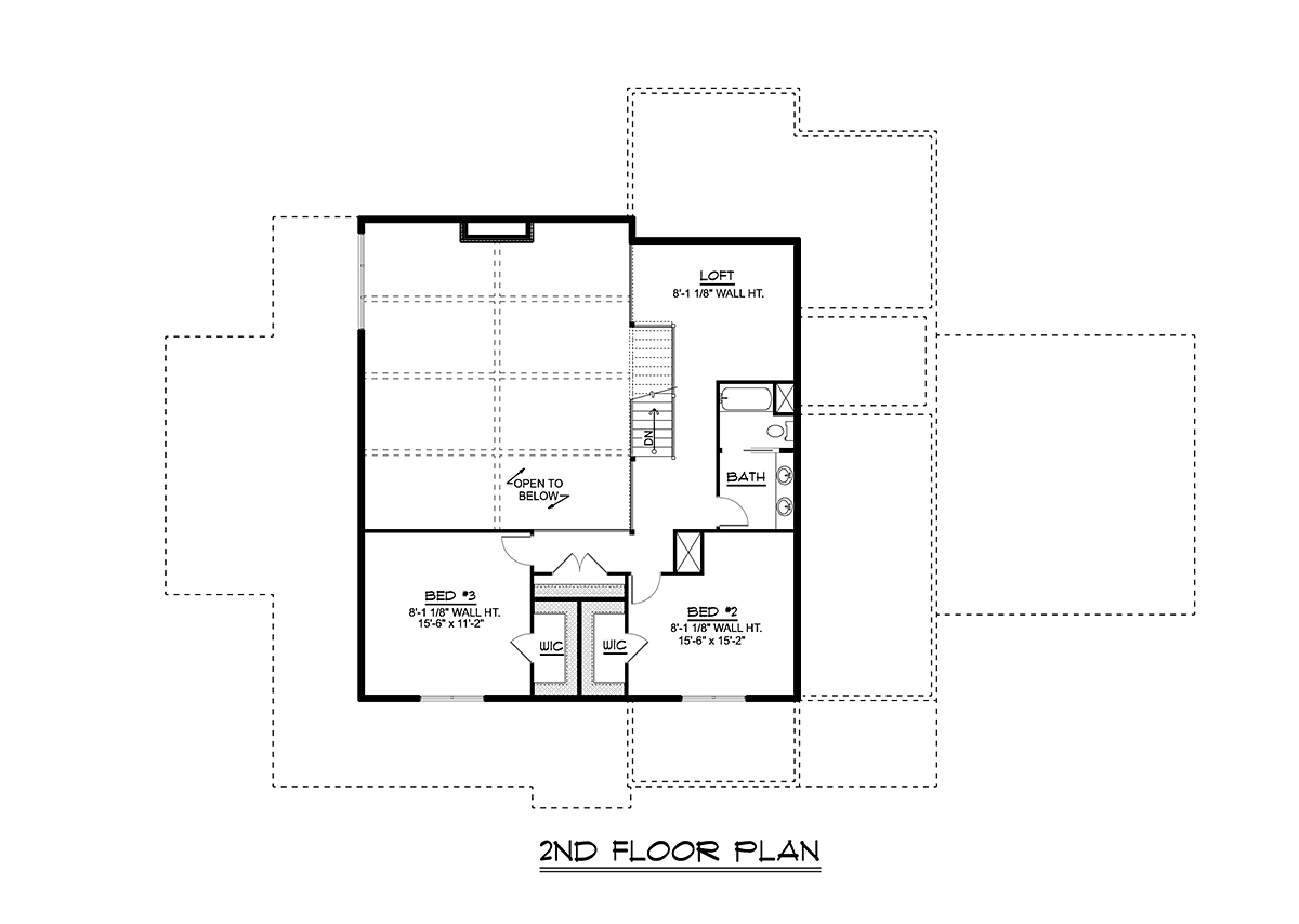 Barndominium Level Two of Plan 41875