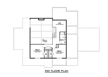 House Plan 41875 Second Level Plan