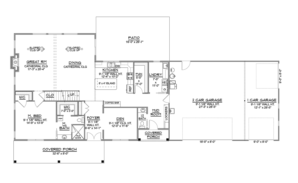 House Plan 41877 Level One