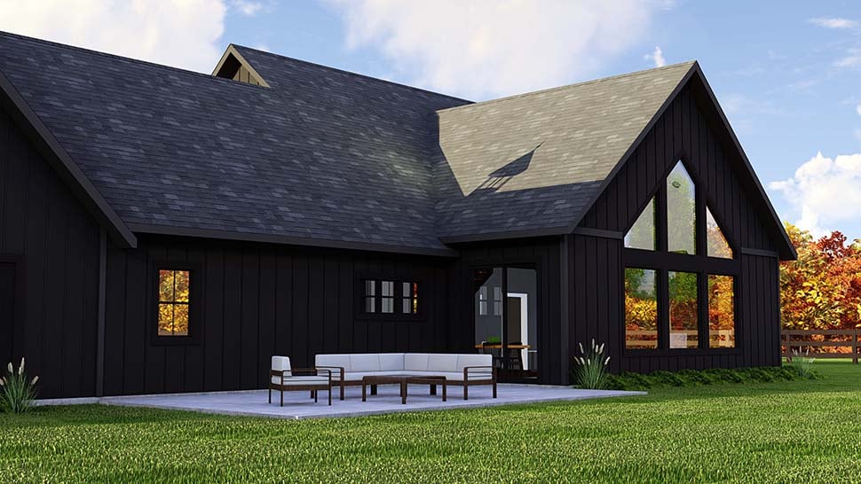 Barndominium, Farmhouse Plan with 2400 Sq. Ft., 3 Bedrooms, 3 Bathrooms, 3 Car Garage Picture 11