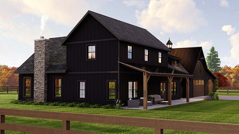 Barndominium, Farmhouse Plan with 2400 Sq. Ft., 3 Bedrooms, 3 Bathrooms, 3 Car Garage Picture 9