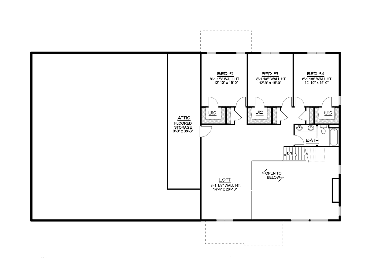 Barndominium Level Two of Plan 41881