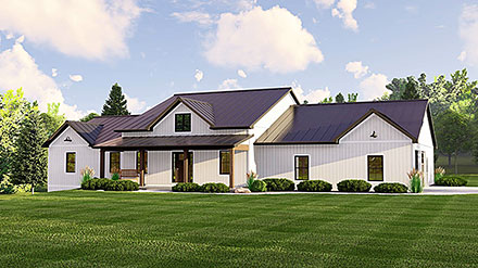 Country Farmhouse Elevation of Plan 41886