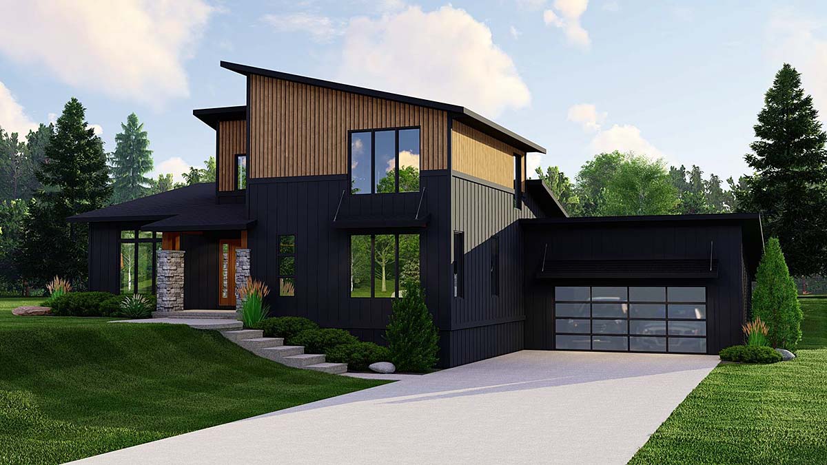 Modern Plan with 2230 Sq. Ft., 3 Bedrooms, 3 Bathrooms, 2 Car Garage Elevation