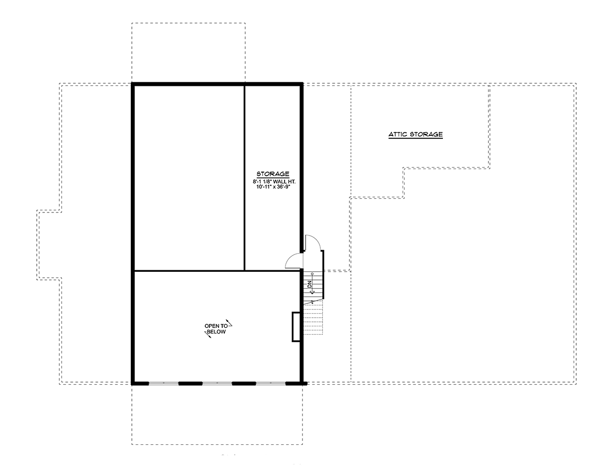 Barndominium Level Two of Plan 41896