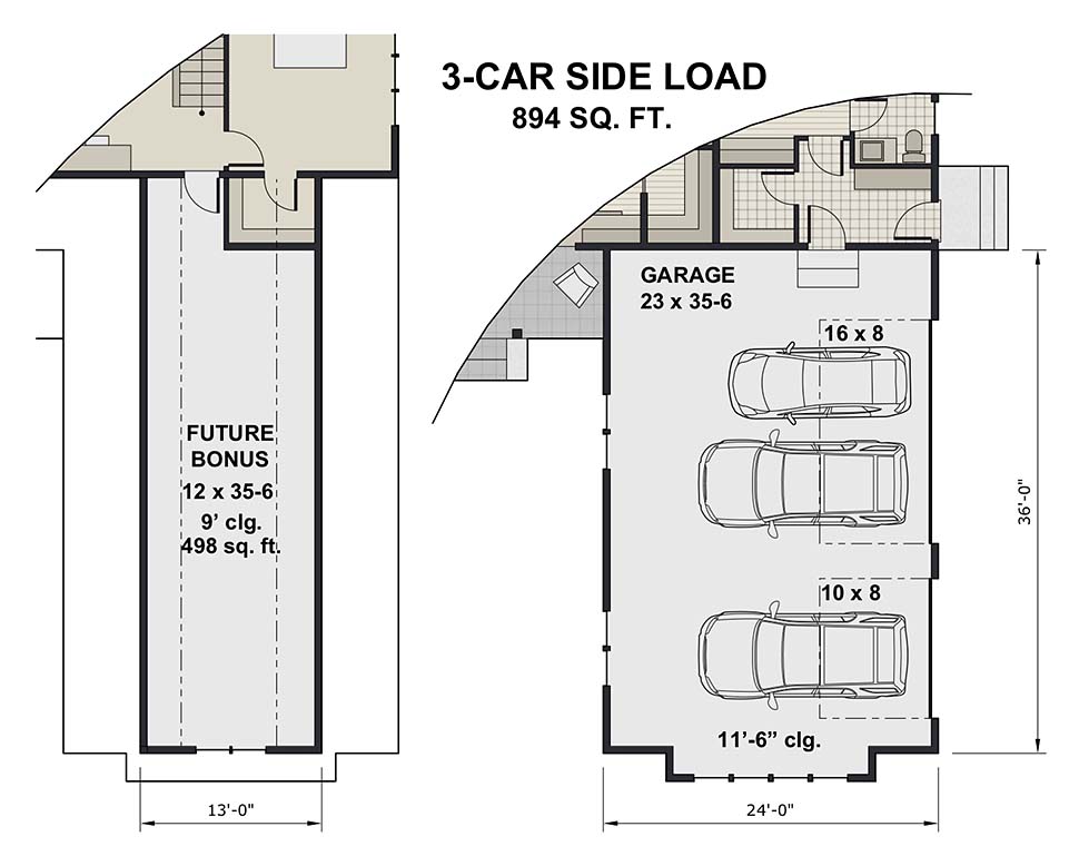 Country Plan with 3319 Sq. Ft., 4 Bedrooms, 4 Bathrooms, 2 Car Garage Picture 9