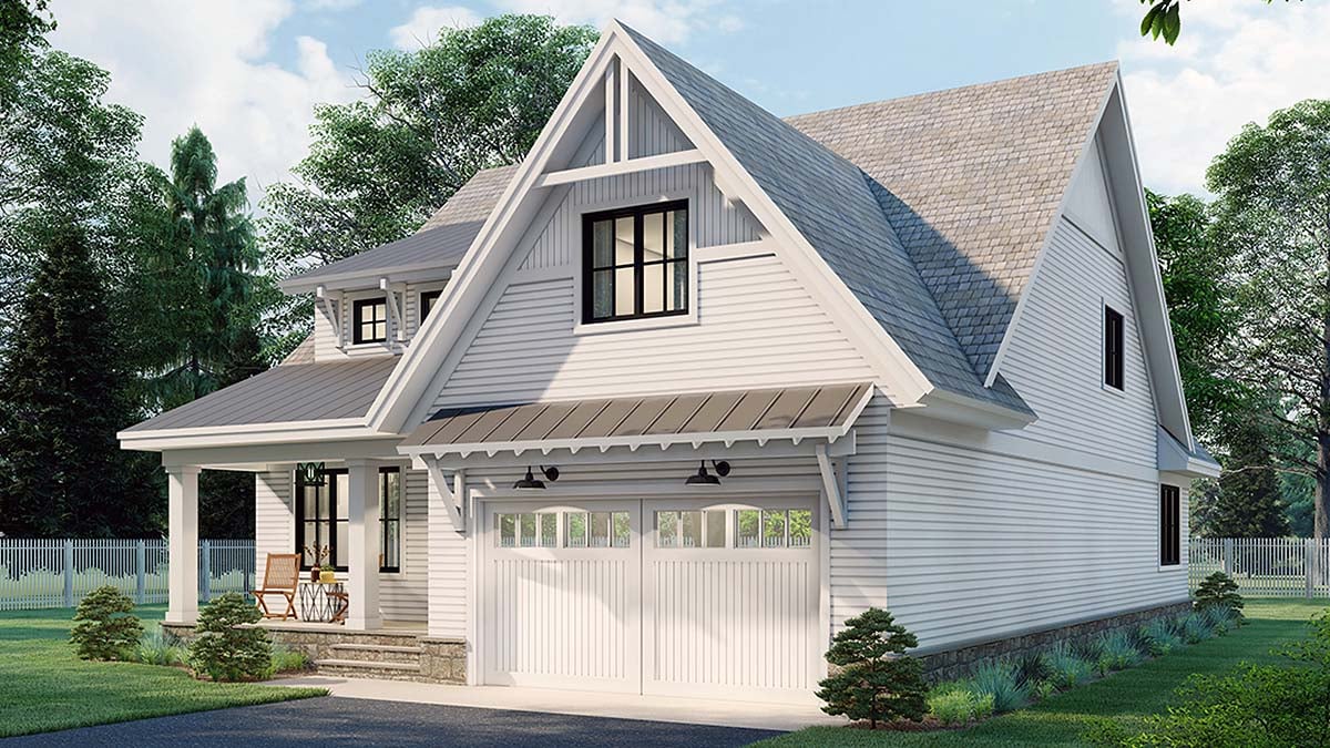 Farmhouse, New American Style Plan with 2889 Sq. Ft., 4 Bedrooms, 4 Bathrooms, 2 Car Garage Picture 2