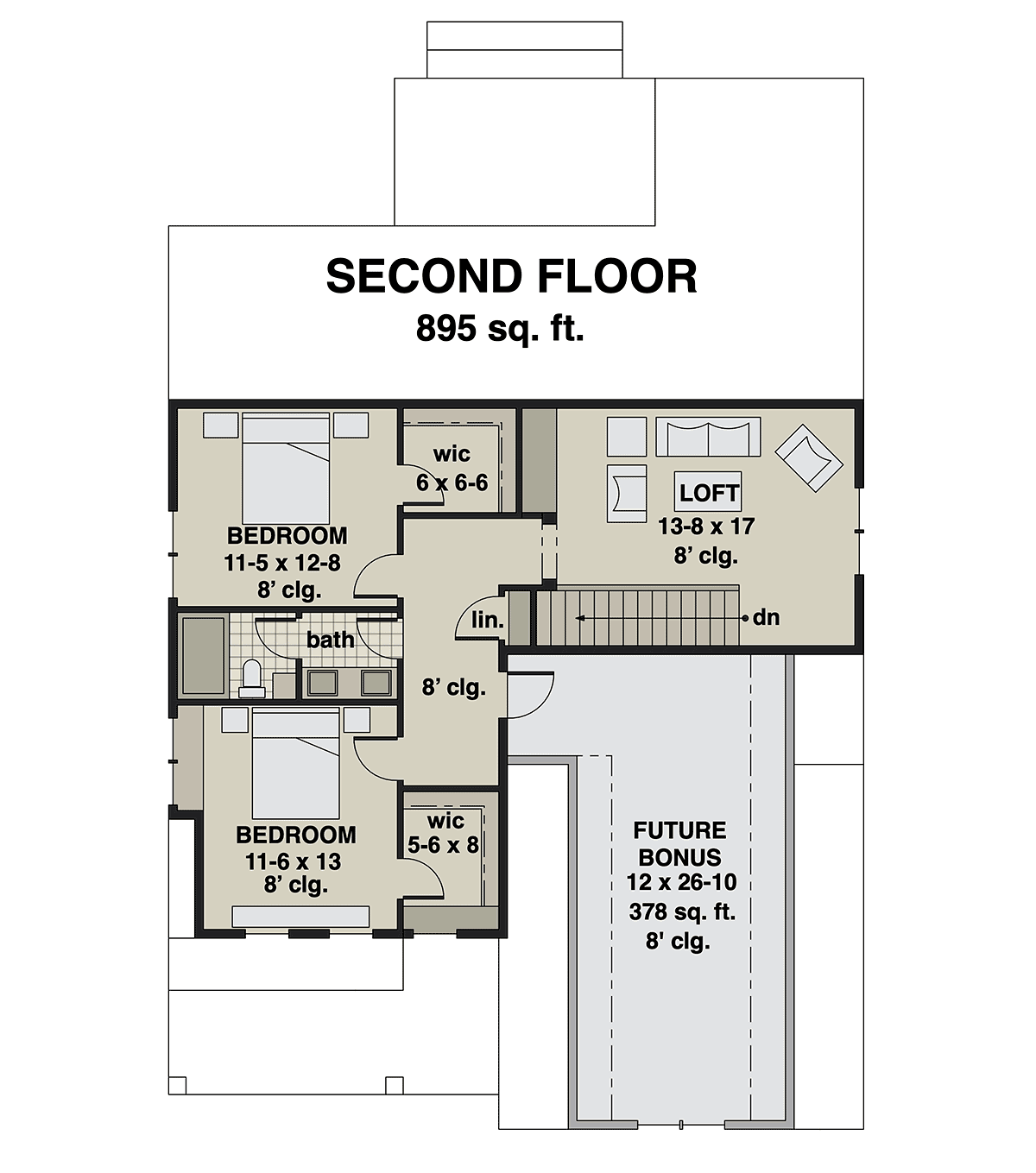 Farmhouse Level Two of Plan 41905