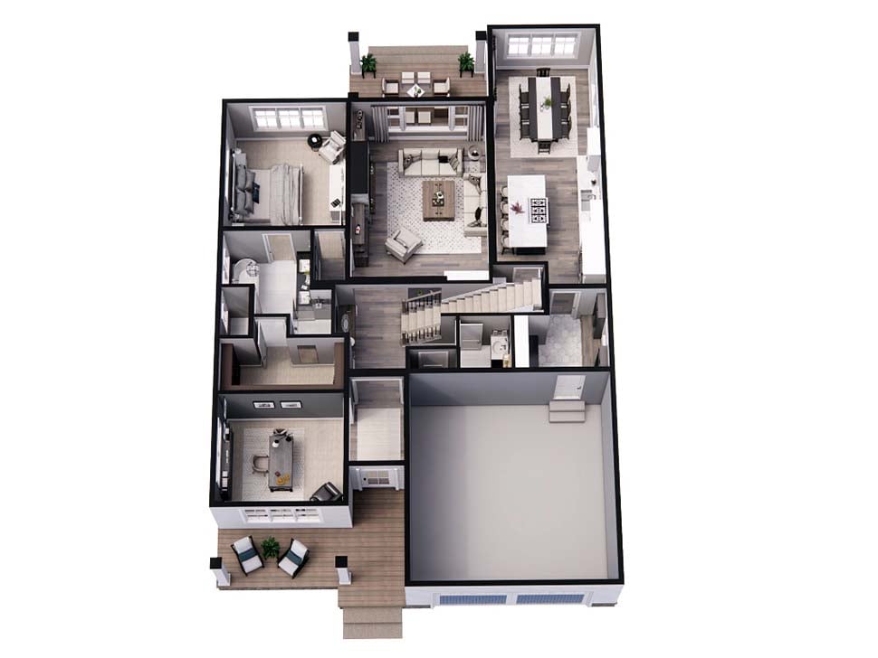 Farmhouse Plan with 2456 Sq. Ft., 3 Bedrooms, 3 Bathrooms, 2 Car Garage Picture 9