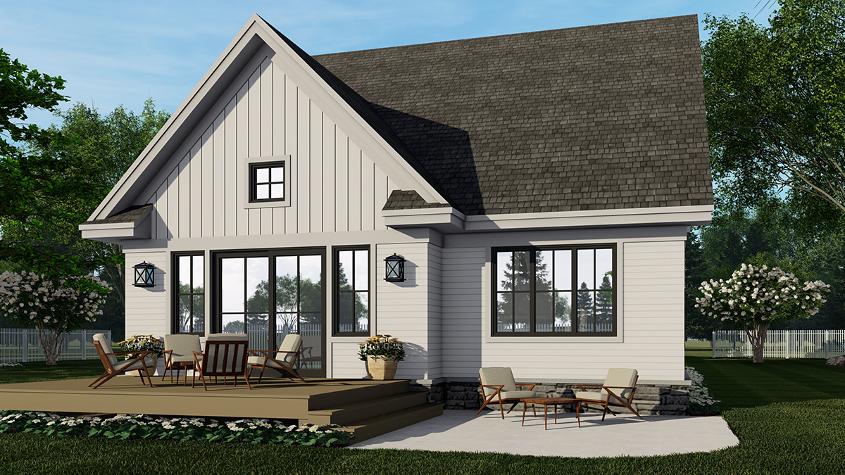 Farmhouse Rear Elevation of Plan 41908