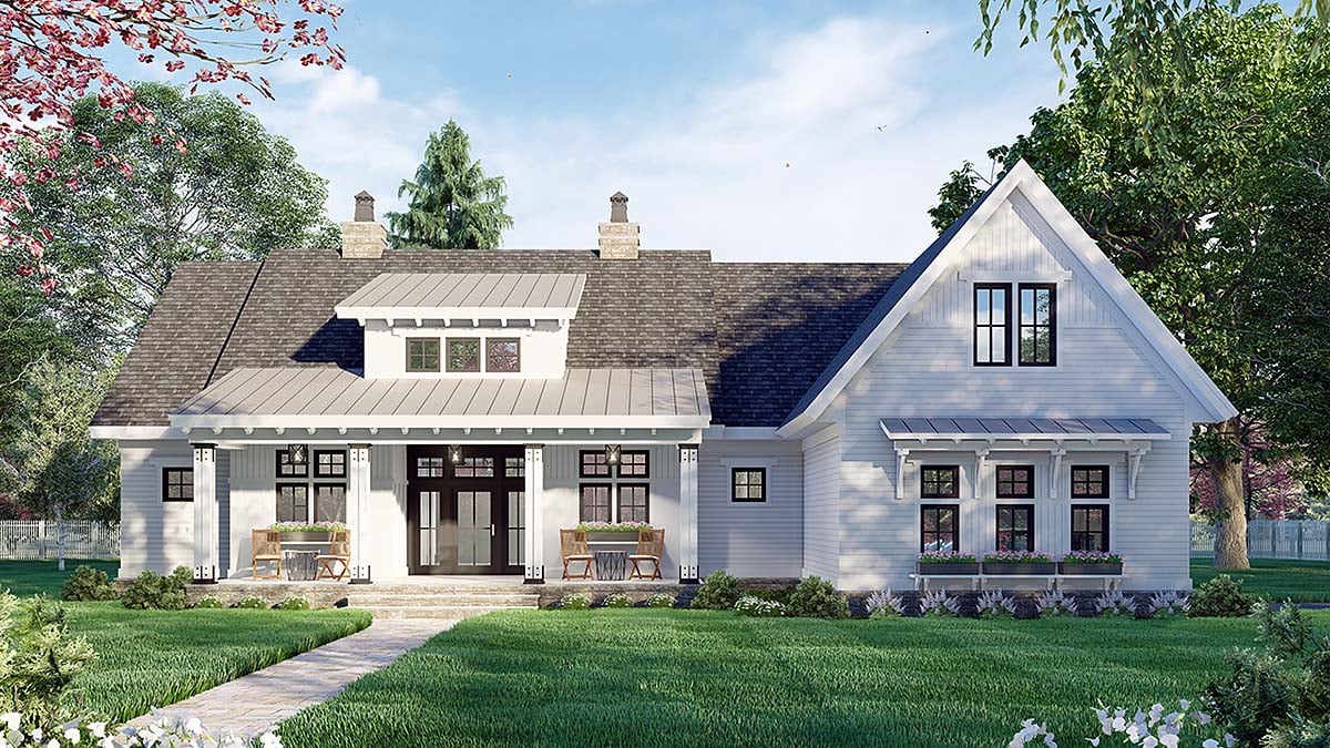 Country Plan with 2385 Sq. Ft., 3 Bedrooms, 3 Bathrooms, 2 Car Garage Elevation