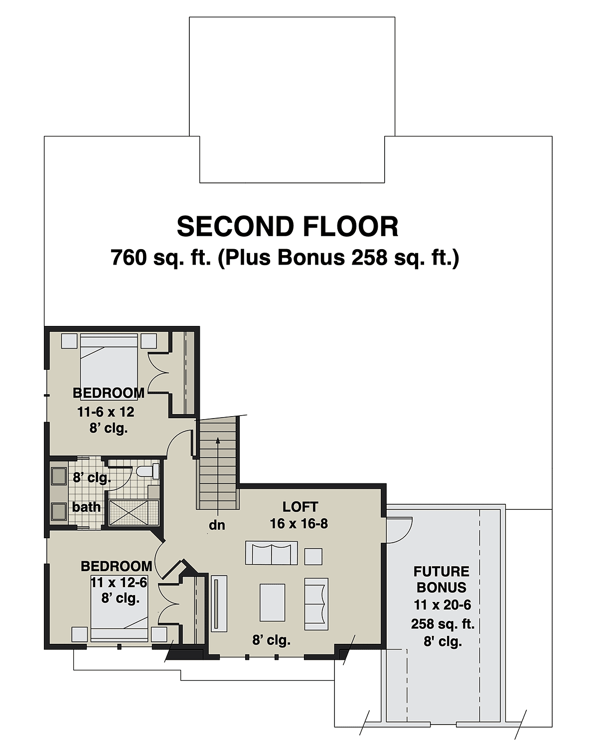 Farmhouse Level Two of Plan 41912