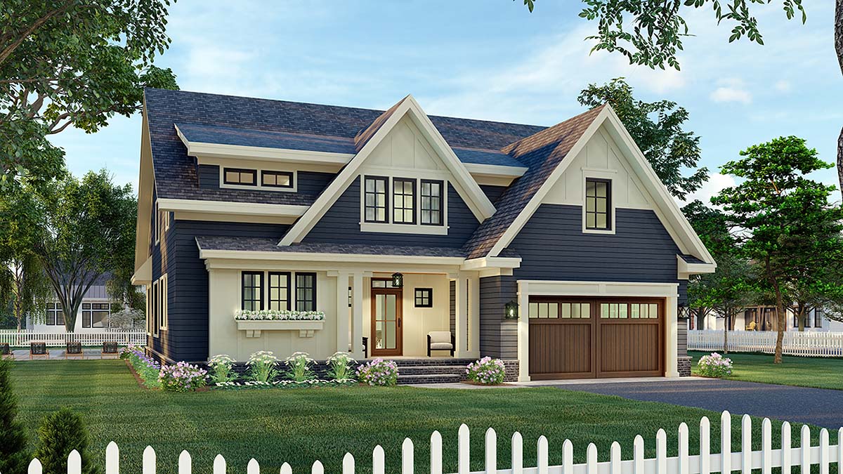 Farmhouse Plan with 3249 Sq. Ft., 4 Bedrooms, 4 Bathrooms, 2 Car Garage Picture 3