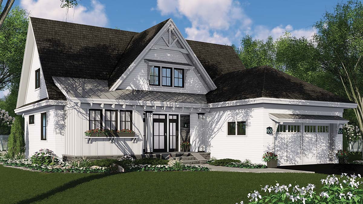 Country, Craftsman, Farmhouse, Traditional Plan with 2453 Sq. Ft., 3 Bedrooms, 4 Bathrooms, 2 Car Garage Picture 3
