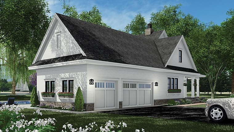 Country, Farmhouse, New American Style Plan with 2570 Sq. Ft., 3 Bedrooms, 4 Bathrooms, 3 Car Garage Picture 6