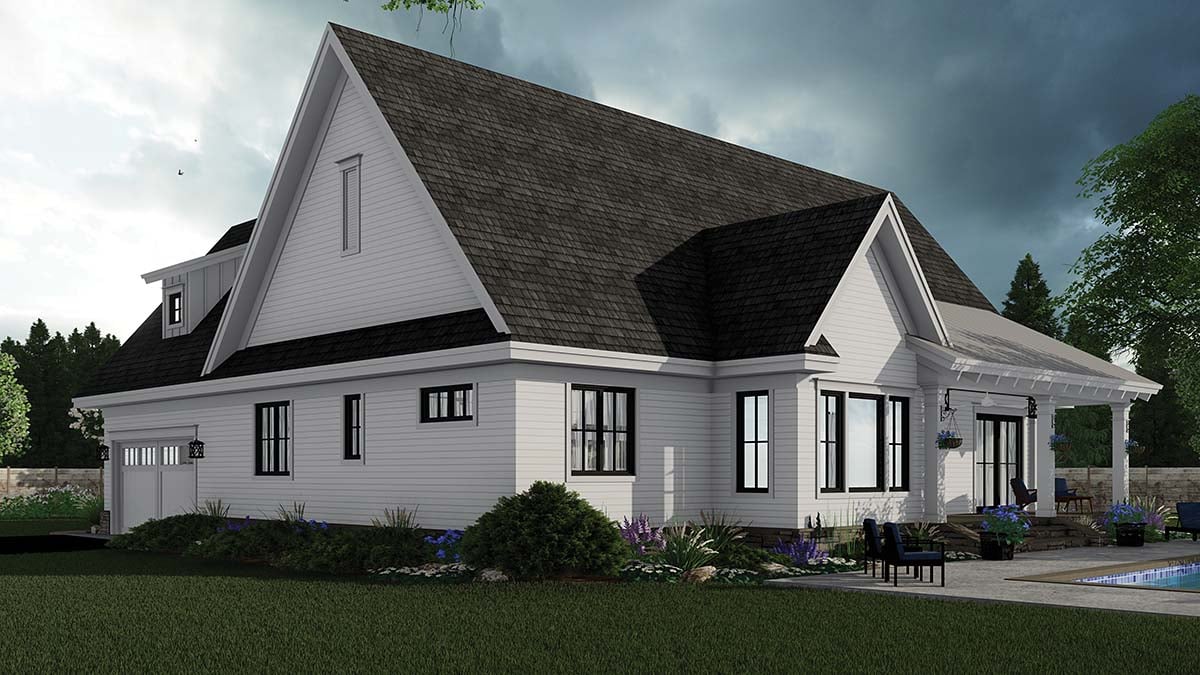 Country, Farmhouse, New American Style Plan with 2046 Sq. Ft., 3 Bedrooms, 3 Bathrooms, 2 Car Garage Picture 2