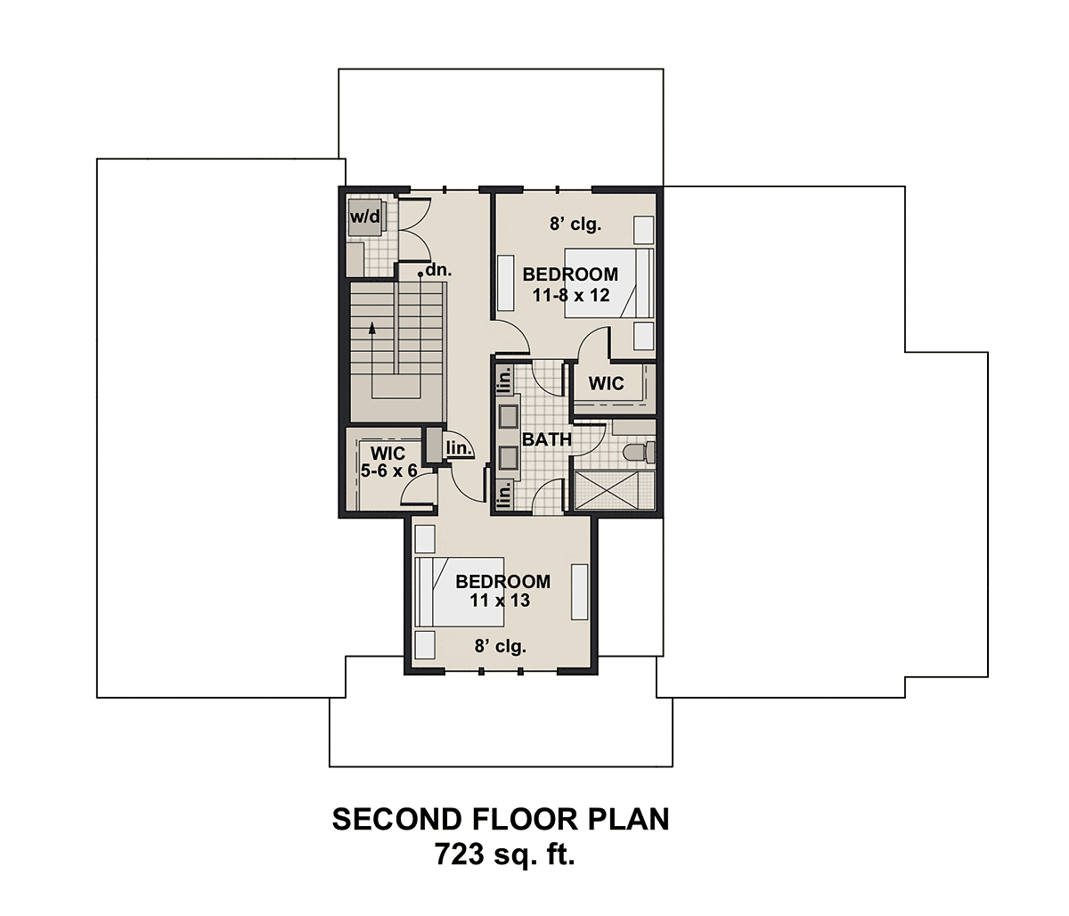 Country Farmhouse Traditional Level Two of Plan 41920