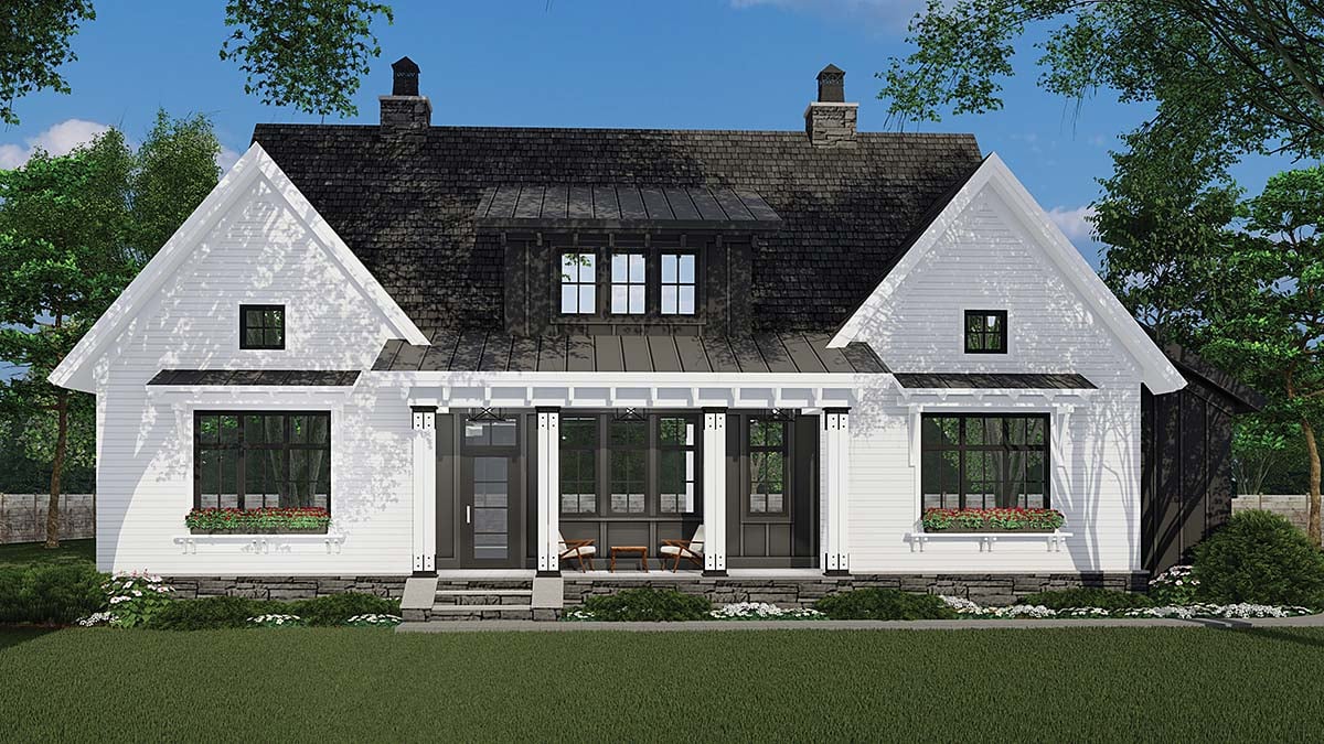 Country, Farmhouse, Traditional Plan with 2467 Sq. Ft., 3 Bedrooms, 3 Bathrooms, 2 Car Garage Elevation