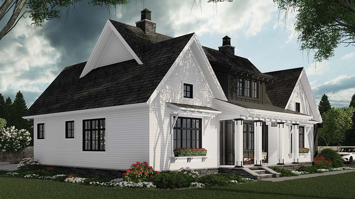 Country, Farmhouse, Traditional Plan with 2467 Sq. Ft., 3 Bedrooms, 3 Bathrooms, 2 Car Garage Picture 3