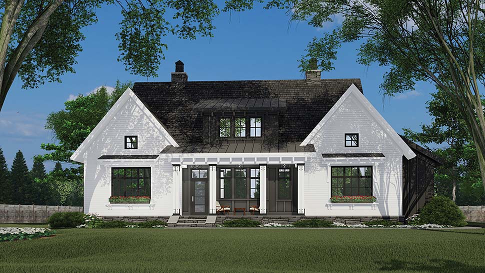 Country, Farmhouse, Traditional Plan with 2467 Sq. Ft., 3 Bedrooms, 3 Bathrooms, 2 Car Garage Picture 4