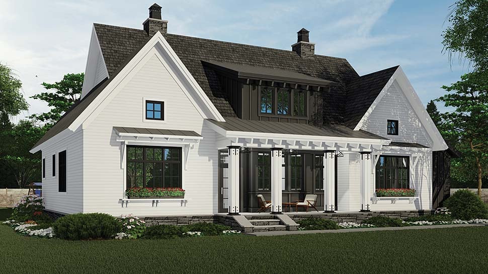 Country, Farmhouse, Traditional Plan with 2467 Sq. Ft., 3 Bedrooms, 3 Bathrooms, 2 Car Garage Picture 5