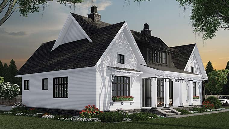 Country, Farmhouse, Traditional Plan with 2467 Sq. Ft., 3 Bedrooms, 3 Bathrooms, 2 Car Garage Picture 6