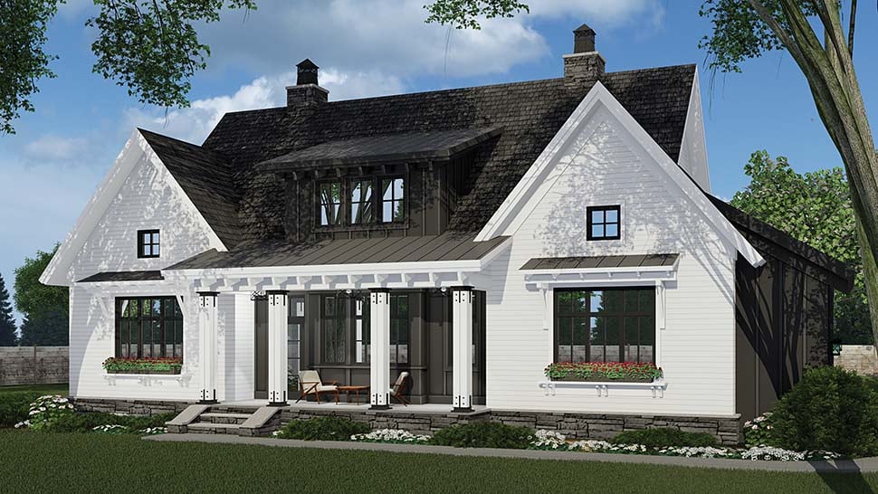 Country, Farmhouse, Traditional Plan with 2467 Sq. Ft., 3 Bedrooms, 3 Bathrooms, 2 Car Garage Picture 9