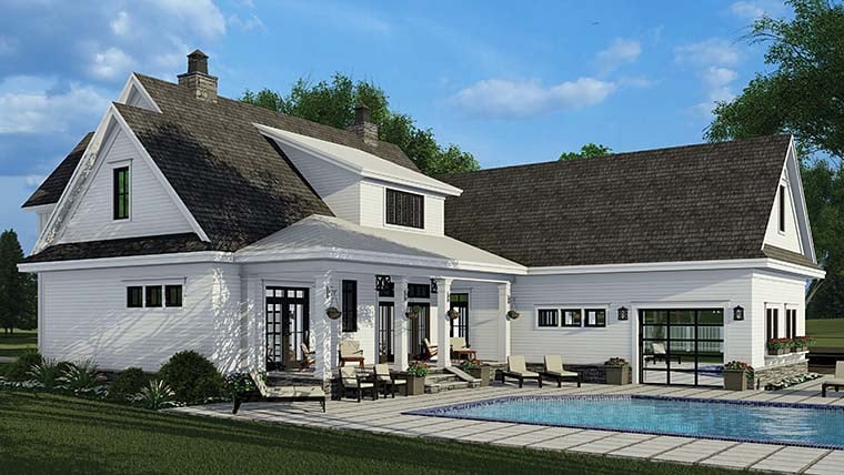 Country, Farmhouse, Southern, Traditional Plan with 2913 Sq. Ft., 4 Bedrooms, 5 Bathrooms, 3 Car Garage Picture 6