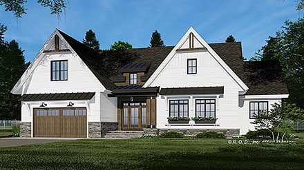Country Farmhouse Elevation of Plan 41922
