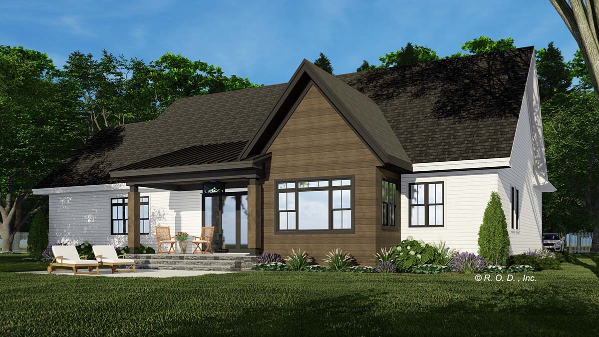 Country, Farmhouse Plan with 2137 Sq. Ft., 3 Bedrooms, 3 Bathrooms, 2 Car Garage Picture 3