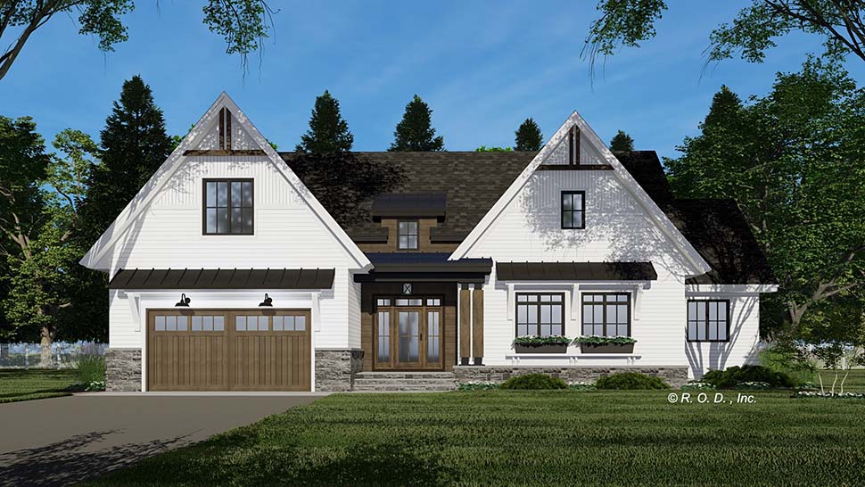 Country, Farmhouse Plan with 2137 Sq. Ft., 3 Bedrooms, 3 Bathrooms, 2 Car Garage Picture 5